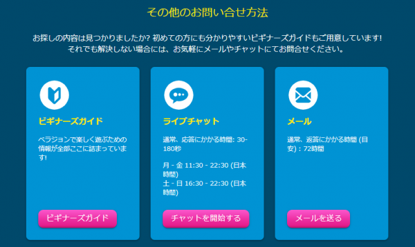 カジノ日本語サポート